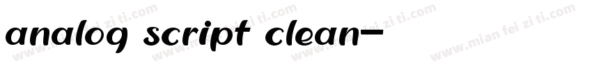 analog script clean字体转换